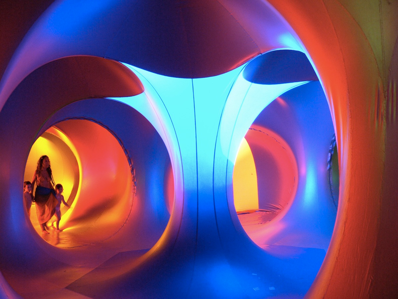 Illustration for article titled These Womb-Like Cathedrals of Color Are Made From Giant Balloons